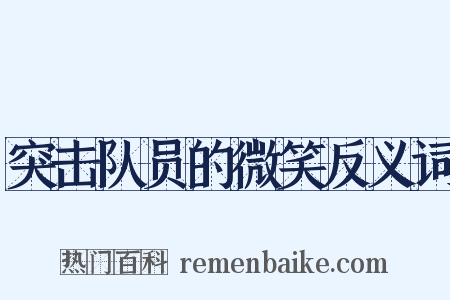 突击队员的微笑反义词是什么意思的图片